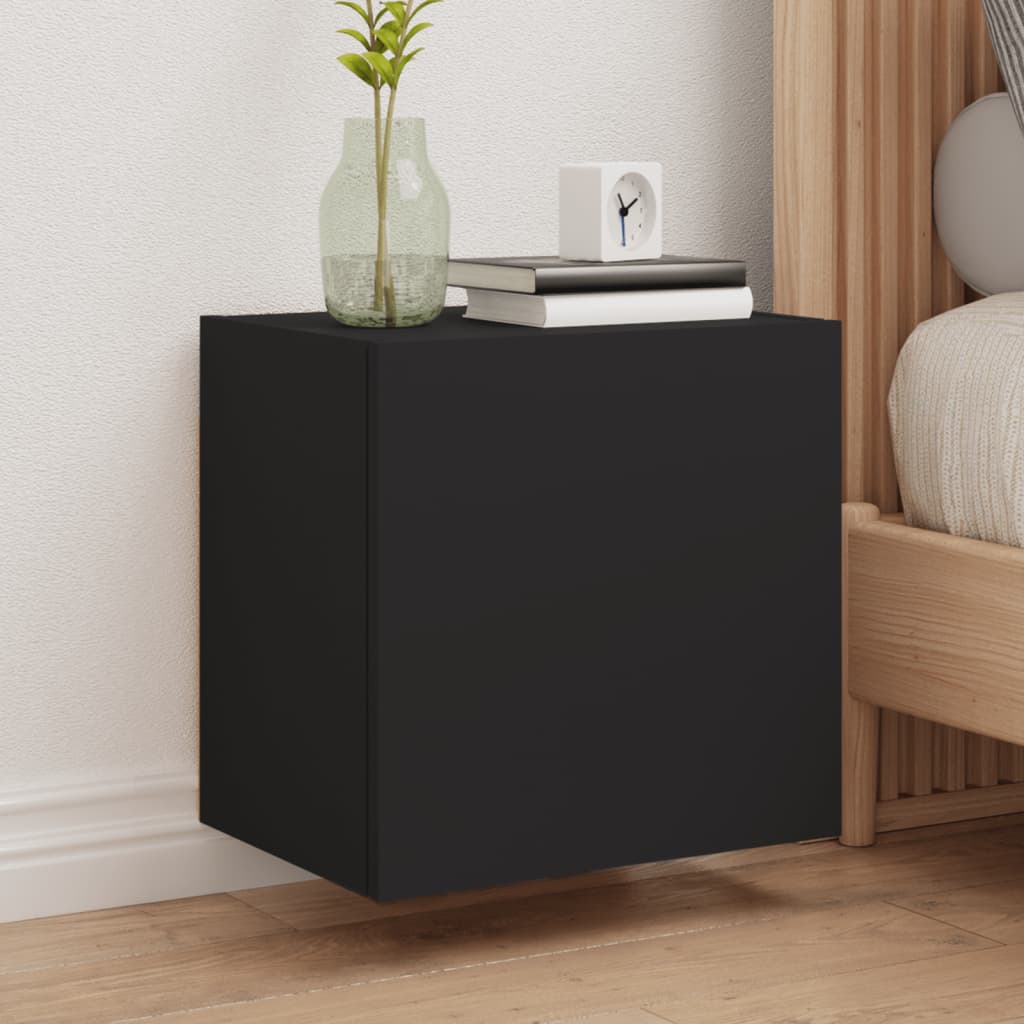 TV Wall Cabinets 2 pcs Black 40,5x30x40 cm Engineered Wood
