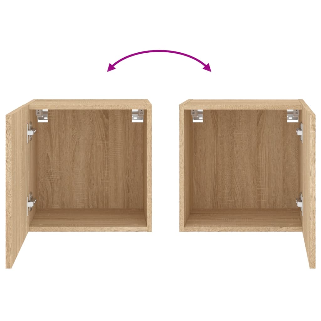 TV Wall Cabinet Sonoma Oak 40,5x30x40 cm Engineered Wood