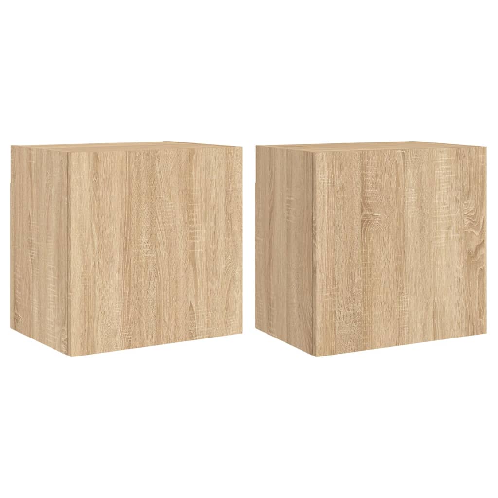 TV Wall Cabinets 2 pcs Sonoma Oak 40,5x30x40 cm Engineered Wood
