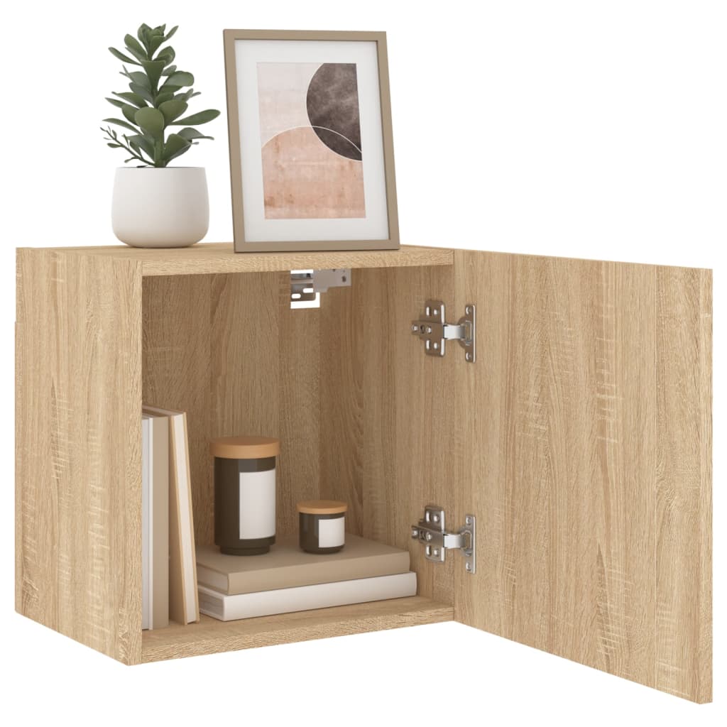 TV Wall Cabinets 2 pcs Sonoma Oak 40,5x30x40 cm Engineered Wood