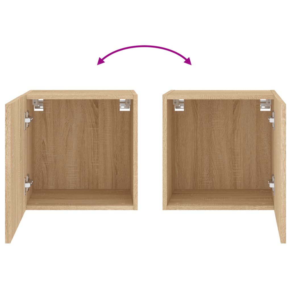 TV Wall Cabinets 2 pcs Sonoma Oak 40,5x30x40 cm Engineered Wood