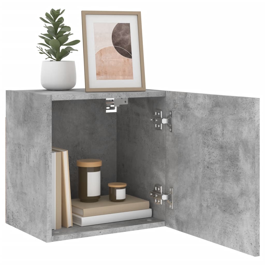 TV Wall Cabinet Concrete Grey 40,5x30x40 cm Engineered Wood