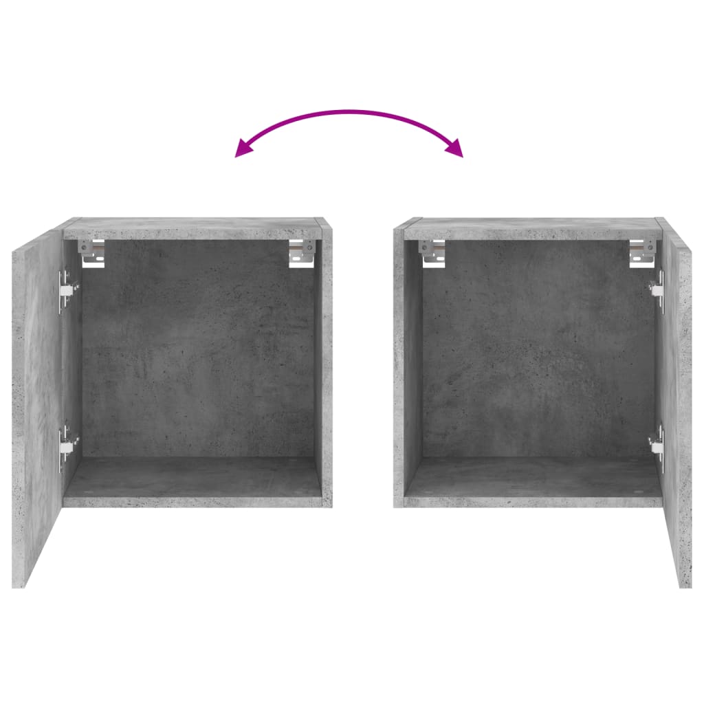TV Wall Cabinet Concrete Grey 40,5x30x40 cm Engineered Wood