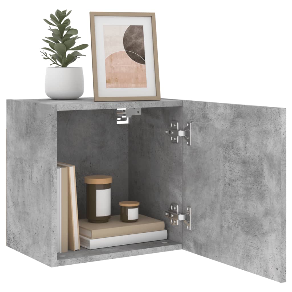 TV Wall Cabinets 2 pcs Concrete Grey 40,5x30x40 cm Engineered Wood