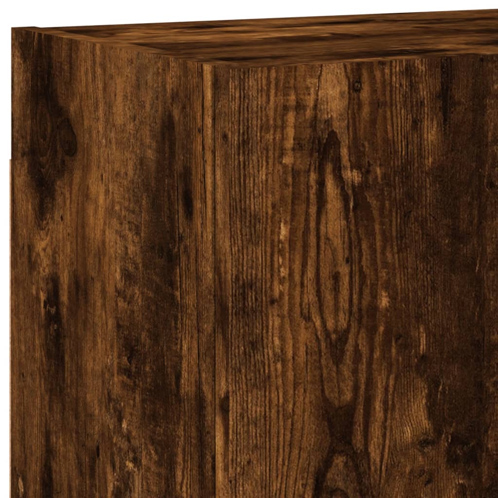 TV Wall Cabinet Smoked Oak 40,5x30x40 cm Engineered Wood