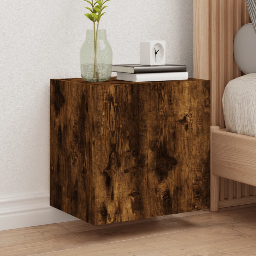 TV Wall Cabinet Smoked Oak 40,5x30x40 cm Engineered Wood
