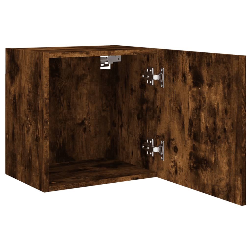 TV Wall Cabinets 2 pcs Smoked Oak 40,5x30x40 cm Engineered Wood