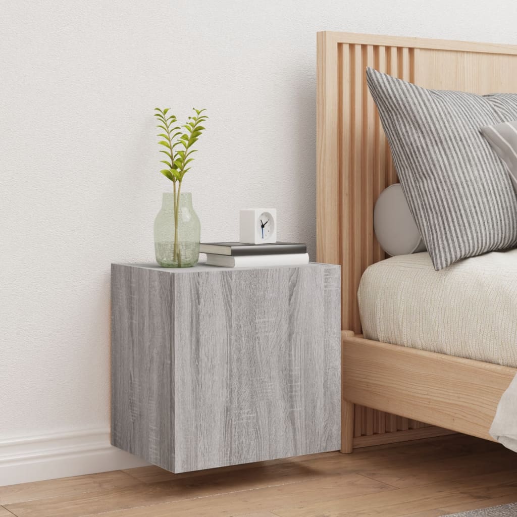 TV Wall Cabinet Grey Sonoma 40,5x30x40 cm Engineered Wood