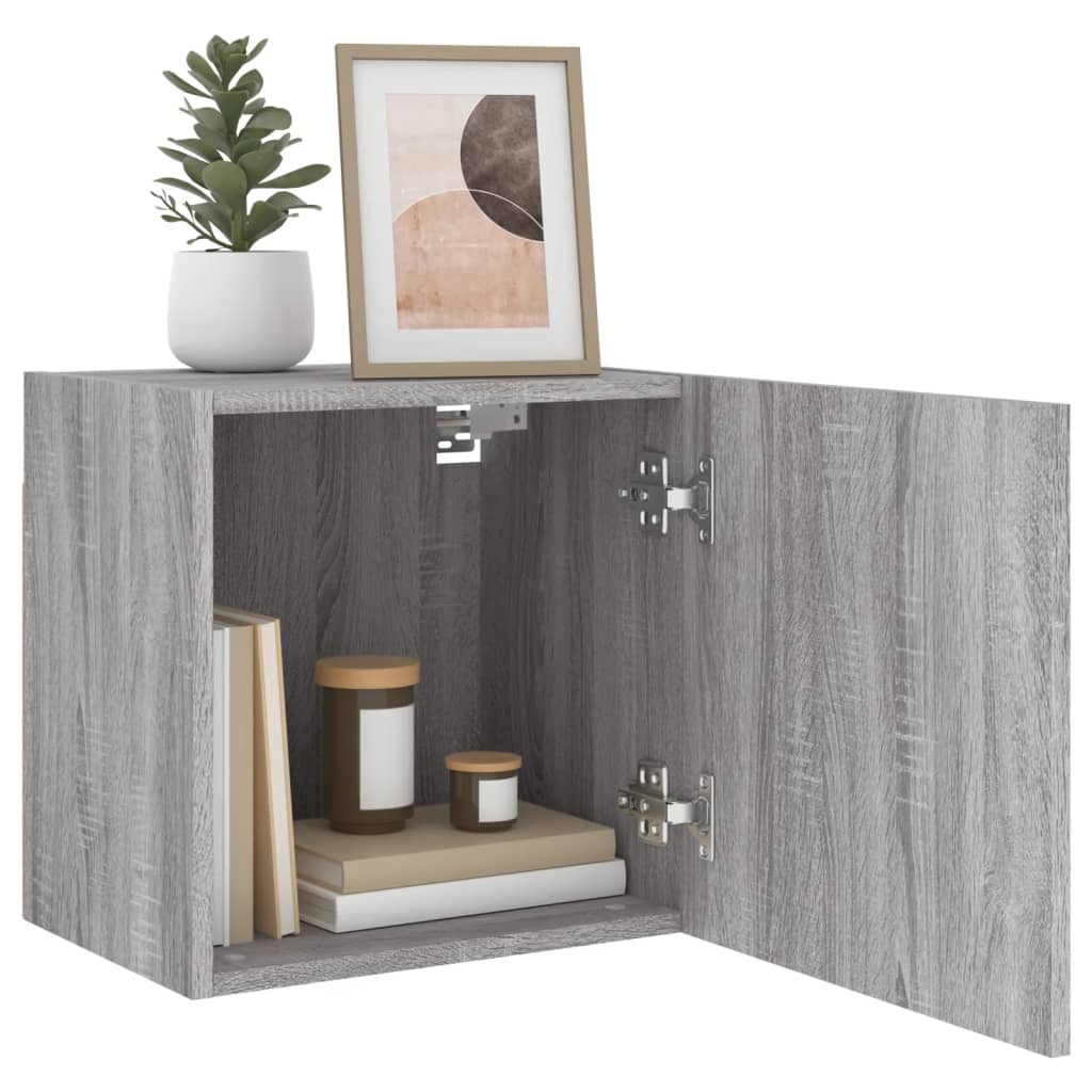 TV Wall Cabinet Grey Sonoma 40,5x30x40 cm Engineered Wood