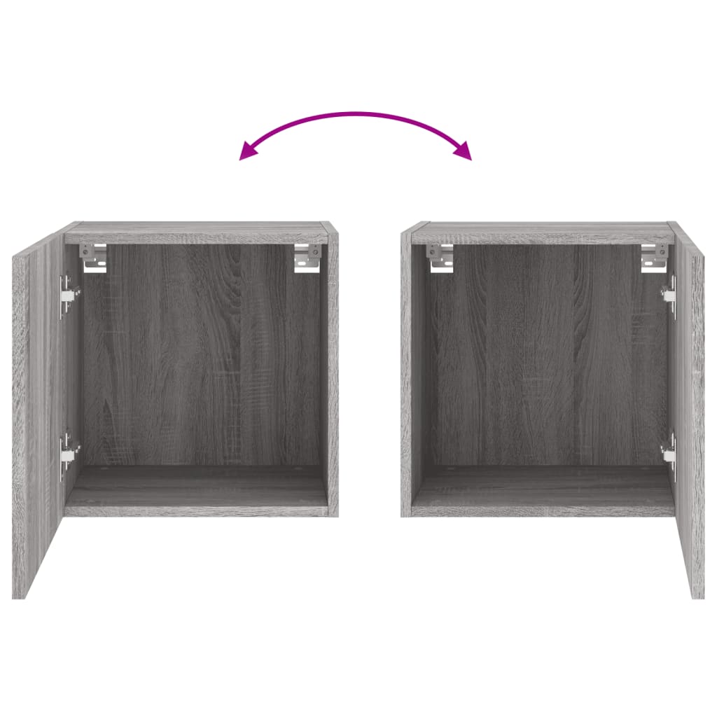 TV Wall Cabinet Grey Sonoma 40,5x30x40 cm Engineered Wood