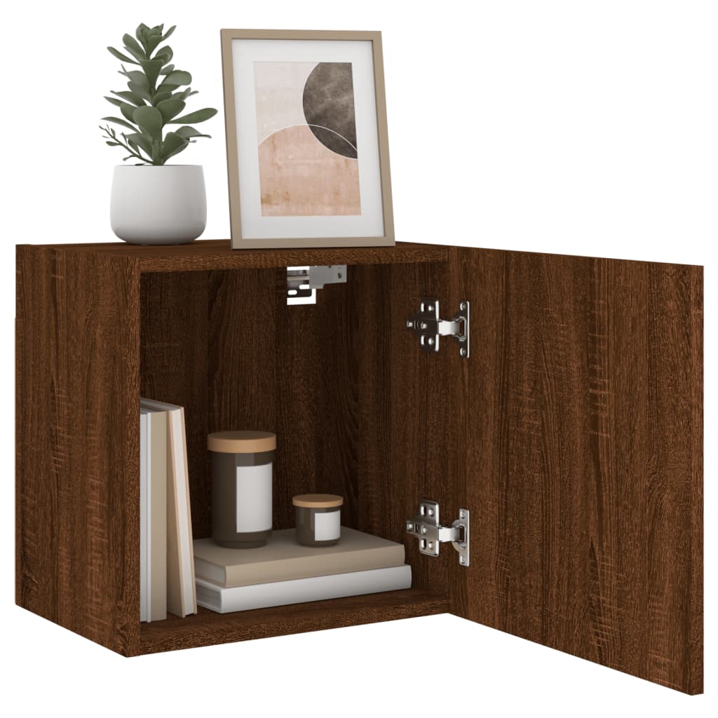 TV Wall Cabinets 2 pcs Brown Oak 40,5x30x40 cm Engineered Wood