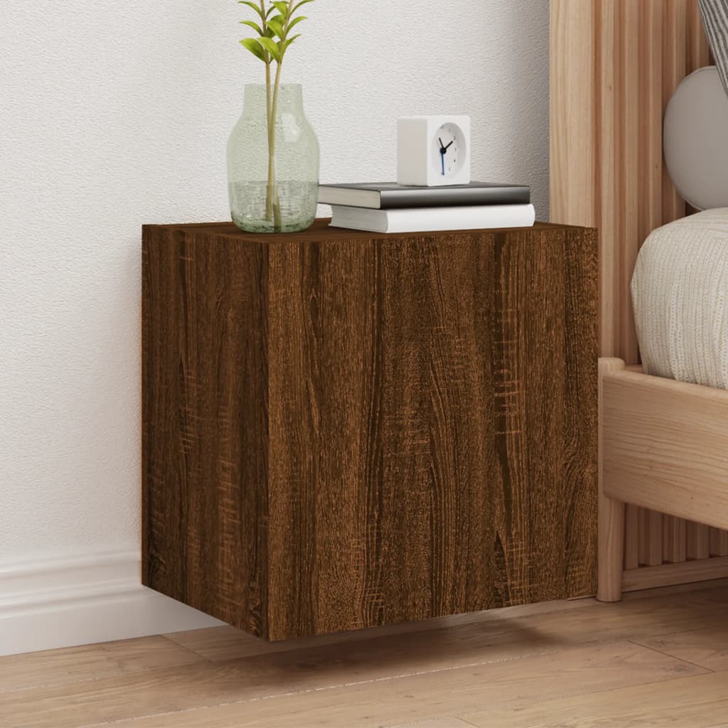 TV Wall Cabinets 2 pcs Brown Oak 40,5x30x40 cm Engineered Wood