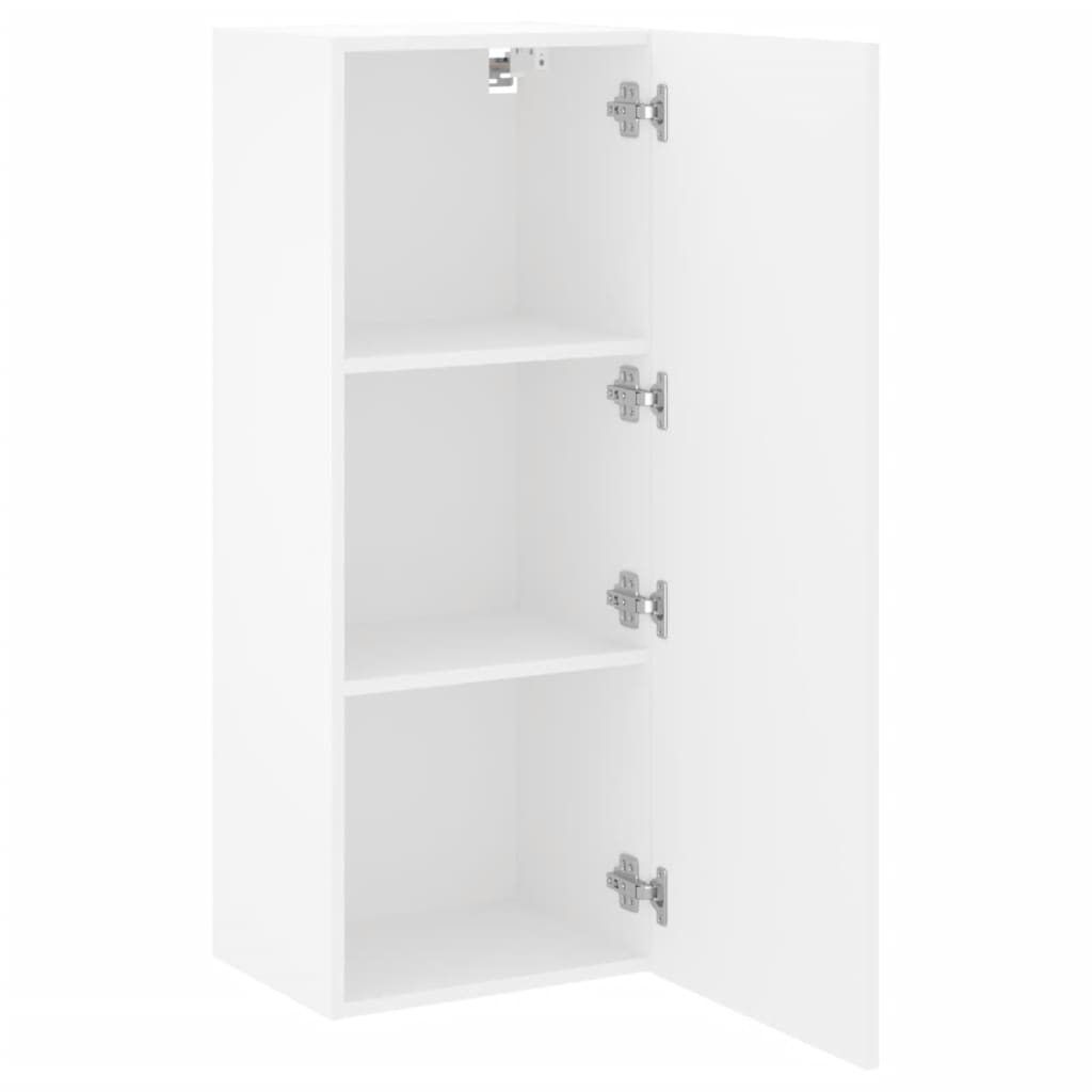 TV Wall Cabinet White 40,5x30x102 cm Engineered Wood