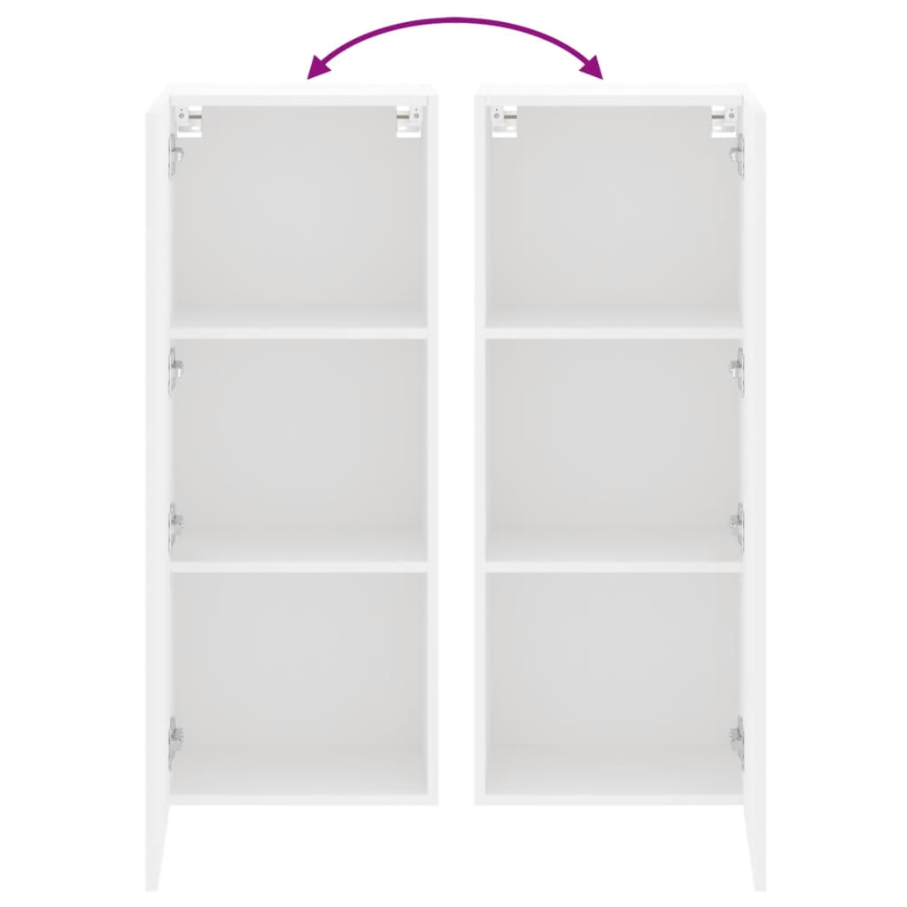 TV Wall Cabinet White 40,5x30x102 cm Engineered Wood