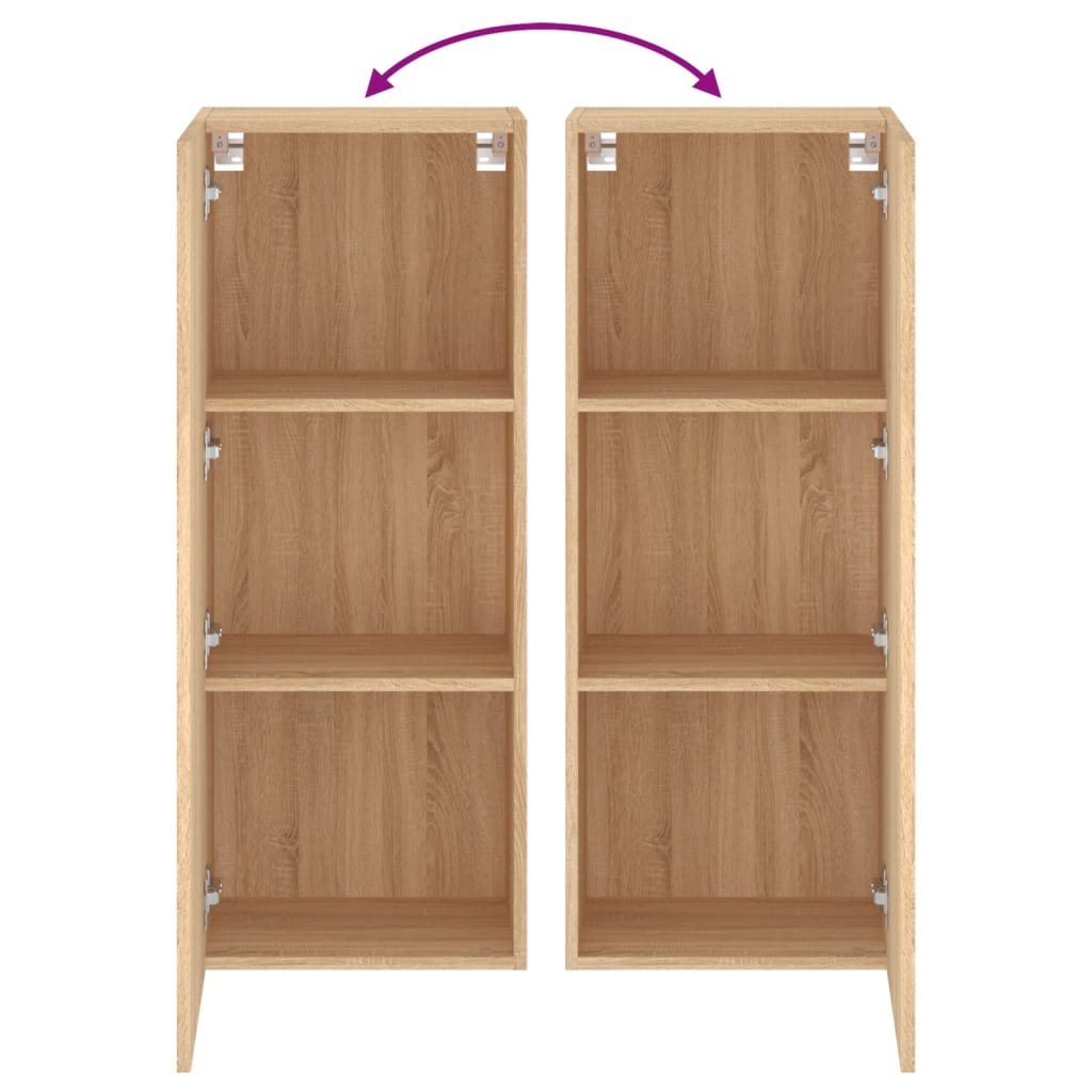 TV Wall Cabinet Sonoma Oak 40,5x30x102 cm Engineered Wood