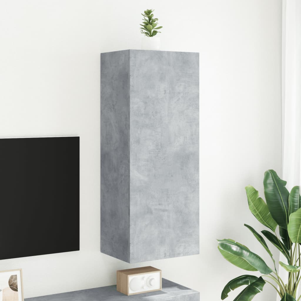 TV Wall Cabinet Concrete Grey 40,5x30x102 cm Engineered Wood