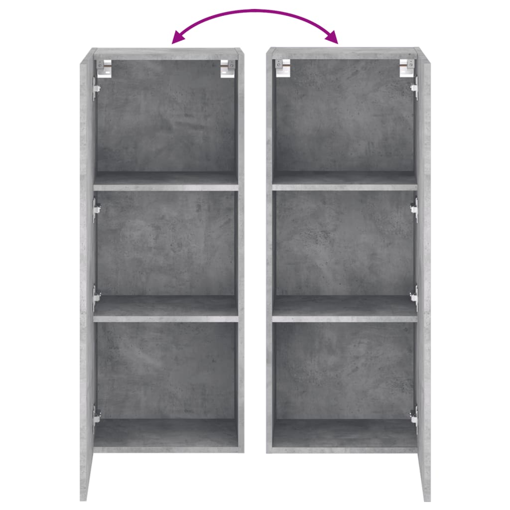 TV Wall Cabinet Concrete Grey 40,5x30x102 cm Engineered Wood