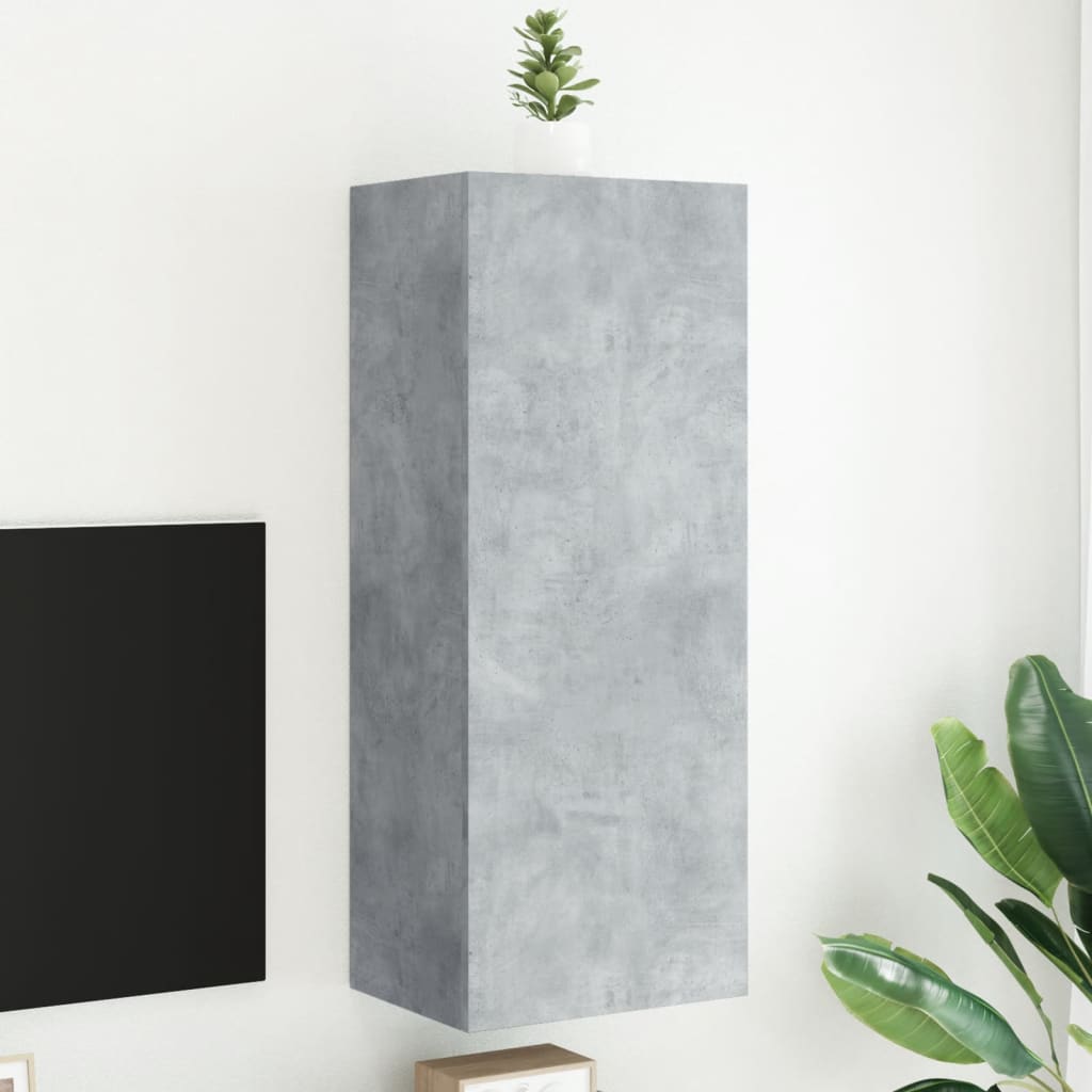 TV Wall Cabinet Concrete Grey 40,5x30x102 cm Engineered Wood
