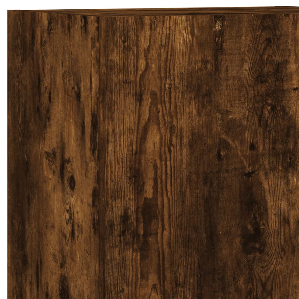 TV Wall Cabinet Smoked Oak 40,5x30x102 cm Engineered Wood