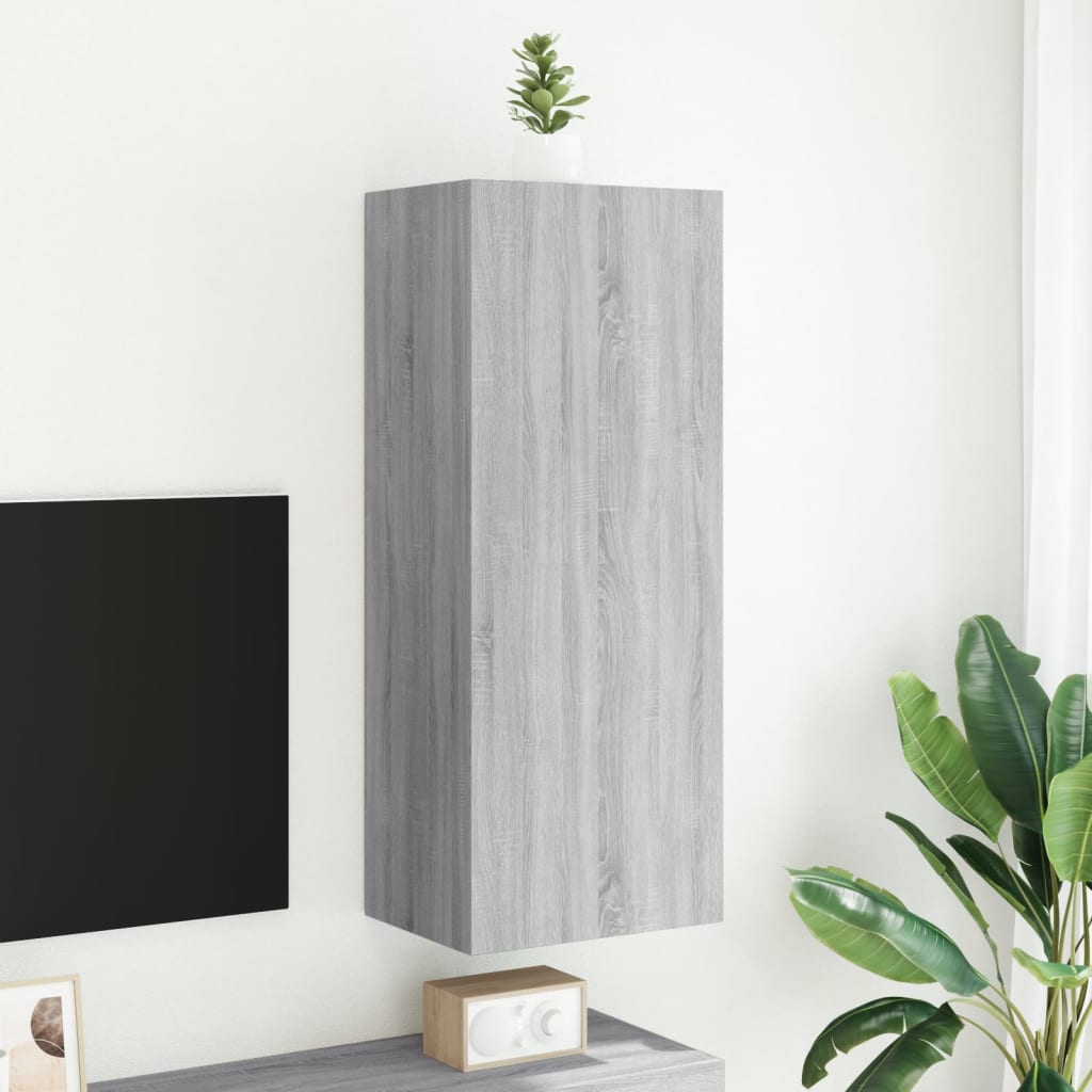 TV Wall Cabinet Grey Sonoma 40,5x30x102 cm Engineered Wood