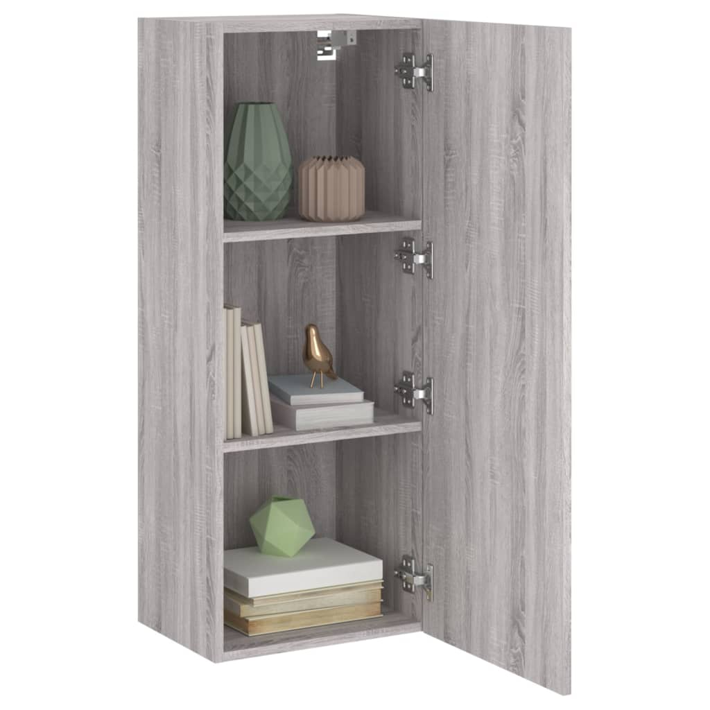 TV Wall Cabinet Grey Sonoma 40,5x30x102 cm Engineered Wood