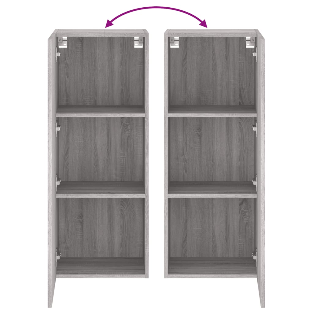 TV Wall Cabinet Grey Sonoma 40,5x30x102 cm Engineered Wood