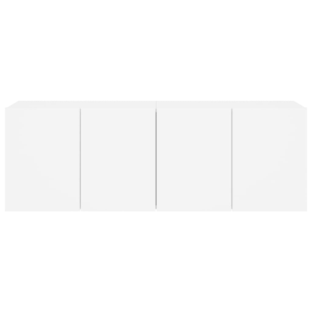 2 Piece Wall-mounted TV Cabinet Set White 60x30x41 cm