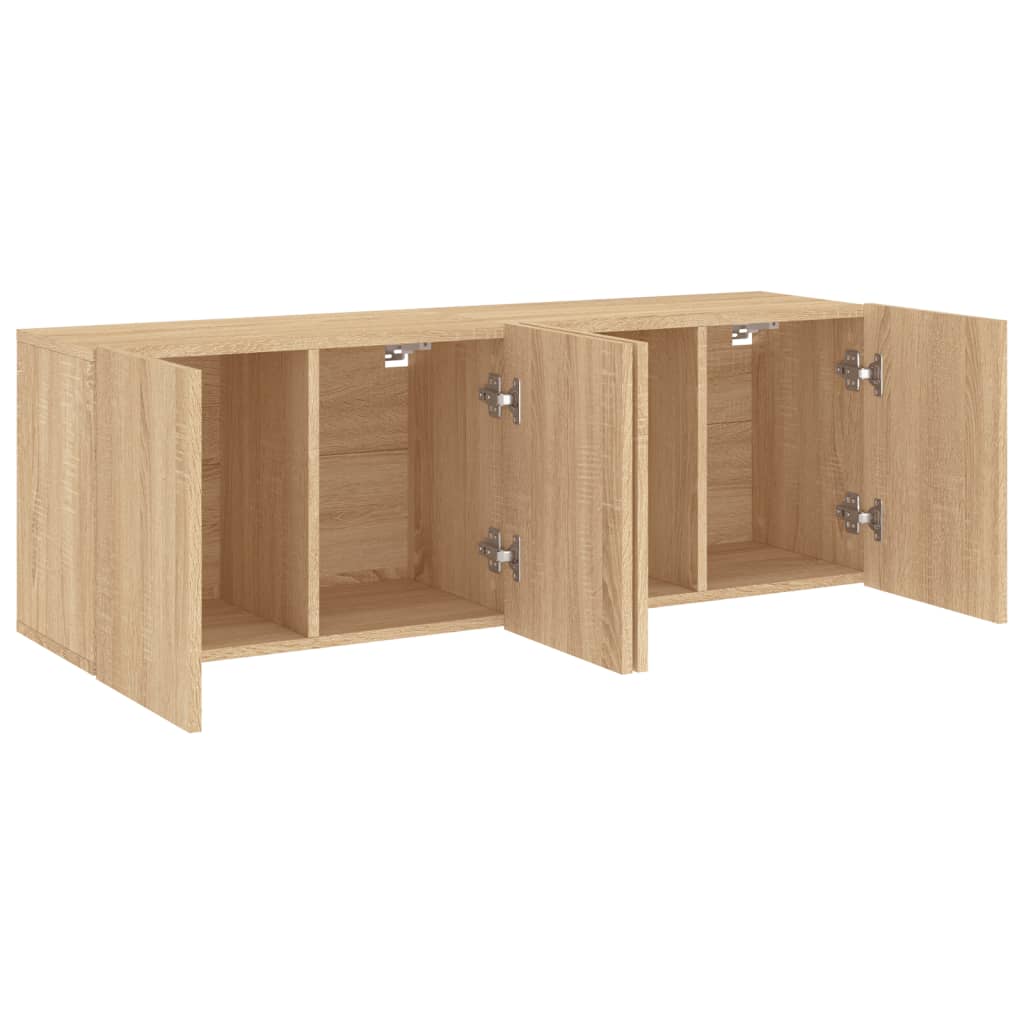 vidaXL TV Cabinets Wall-mounted 2 pcs Sonoma Oak 60x30x41 cm