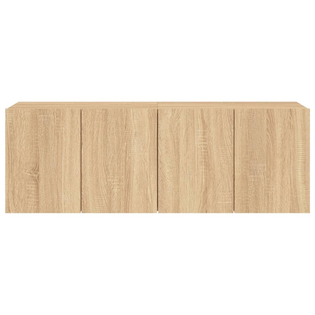 vidaXL TV Cabinets Wall-mounted 2 pcs Sonoma Oak 60x30x41 cm