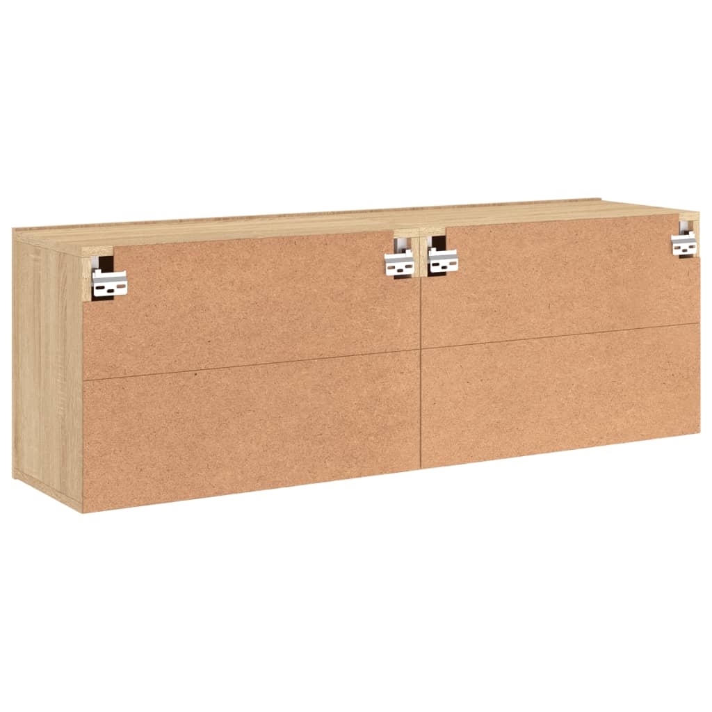 2 Piece Wall-mounted TV Cabinet Set Sonoma Oak 60x30x41 cm