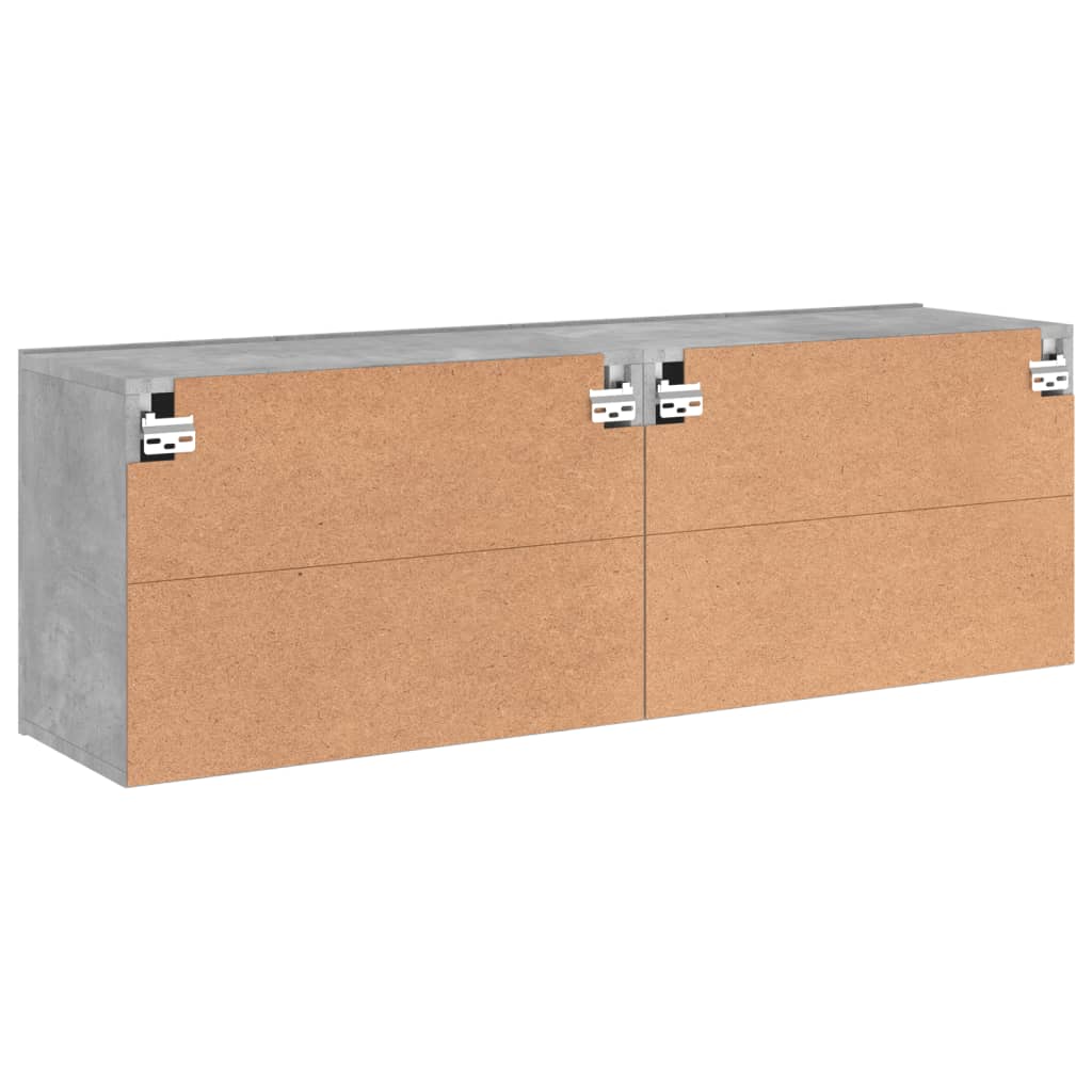 2 Piece Wall-mounted TV Cabinet Set Concrete Grey 60x30x41 cm