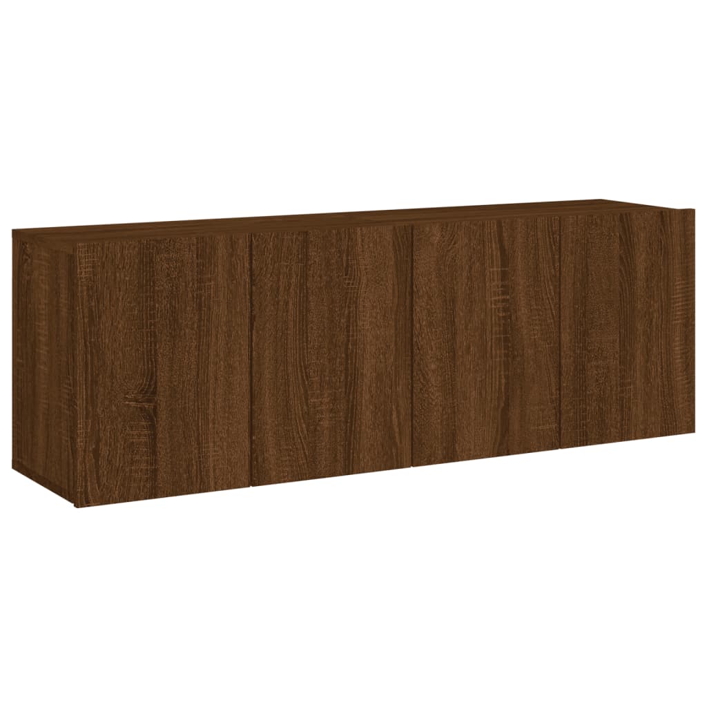 vidaXL TV Cabinets Wall-mounted 2 pcs Brown Oak 60x30x41 cm