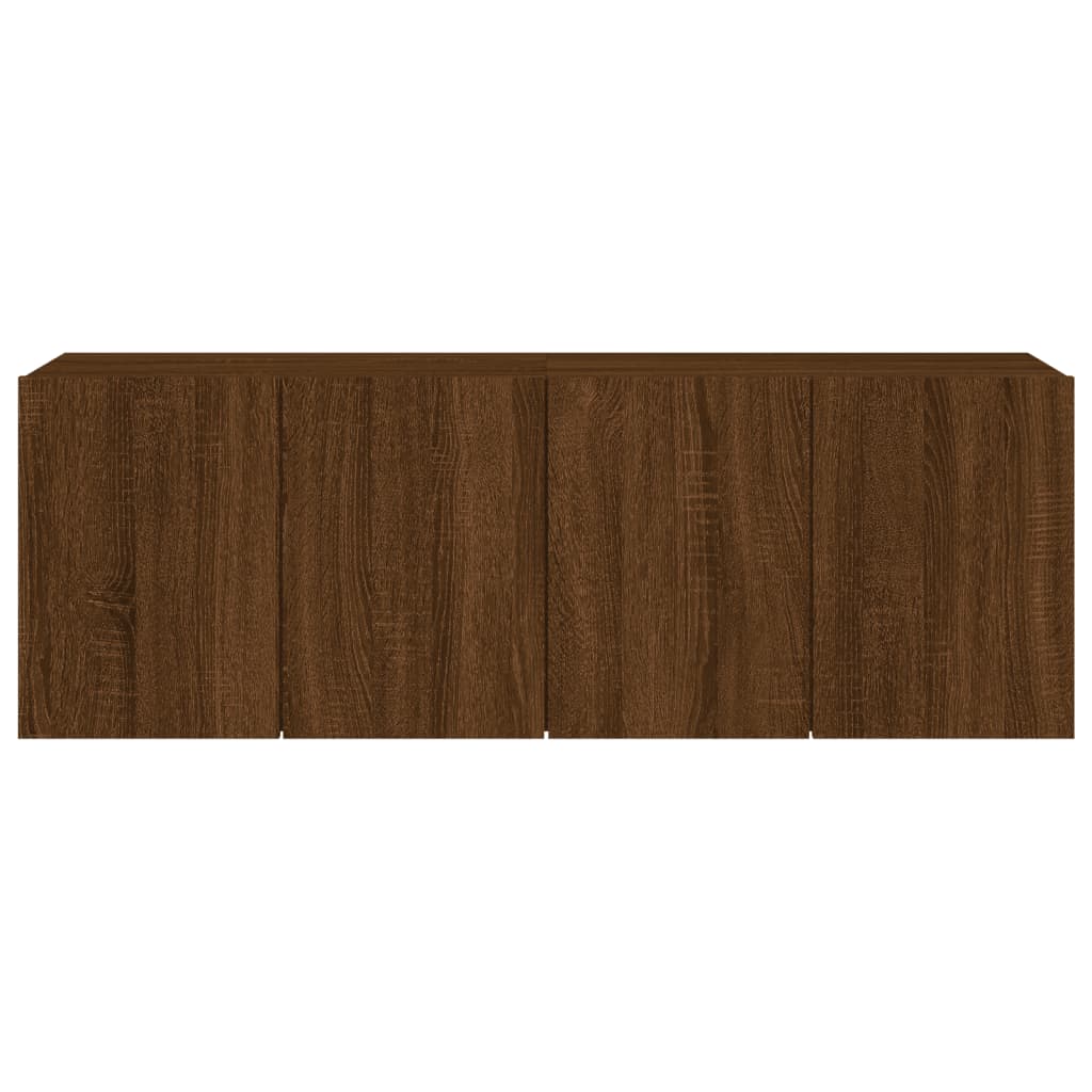 vidaXL TV Cabinets Wall-mounted 2 pcs Brown Oak 60x30x41 cm