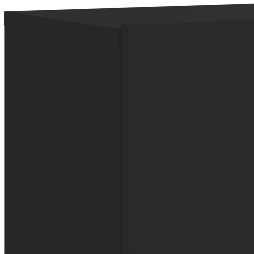 vidaXL TV Cabinets Wall-mounted 2 pcs Black 80x30x41 cm