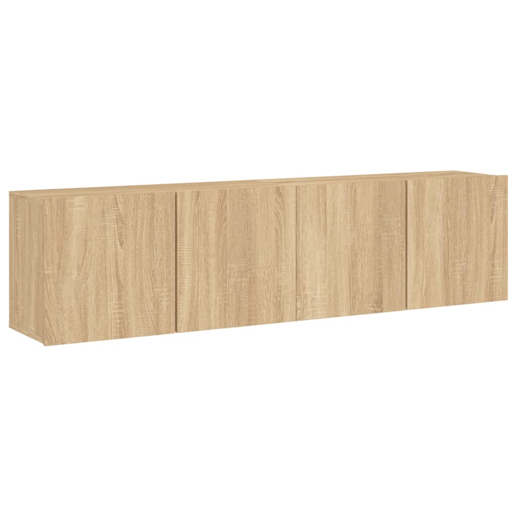 2 Piece Wall-mounted TV Cabinet Set Sonoma Oak 80x30x41 cm