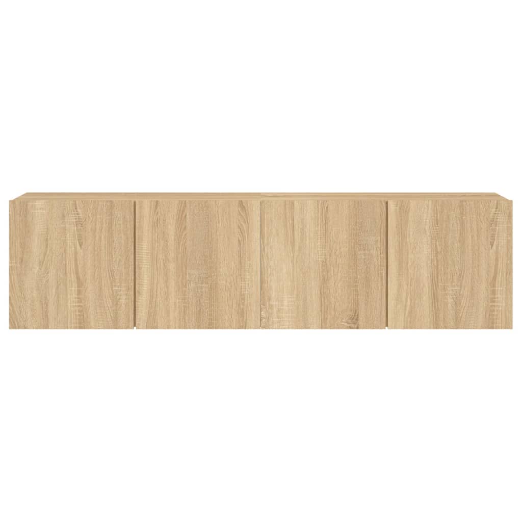 2 Piece Wall-mounted TV Cabinet Set Sonoma Oak 80x30x41 cm