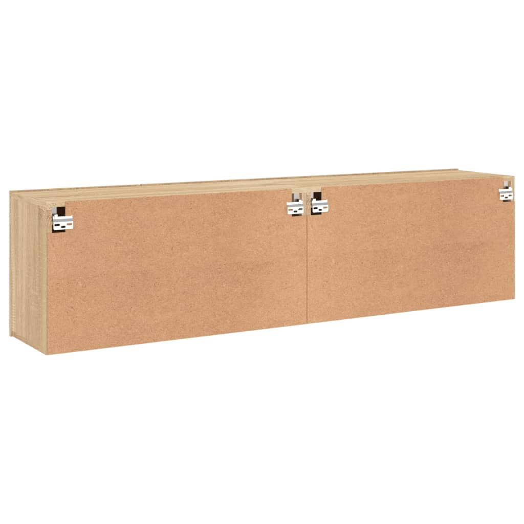 vidaXL TV Cabinets Wall-mounted 2 pcs Sonoma Oak 80x30x41 cm