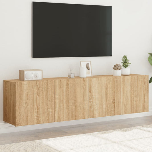 vidaXL TV Cabinets Wall-mounted 2 pcs Sonoma Oak 80x30x41 cm