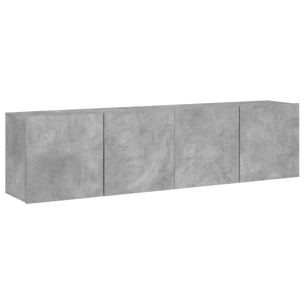 2 Piece Wall-mounted TV Cabinet Set Concrete Grey 80x30x41 cm