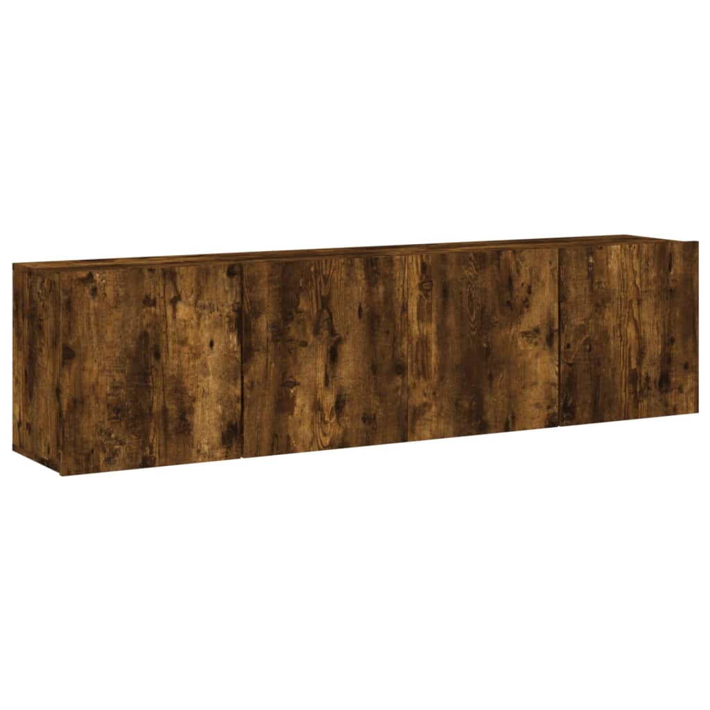 2 Piece Wall-mounted TV Cabinet Set Smoked Oak 80x30x41 cm