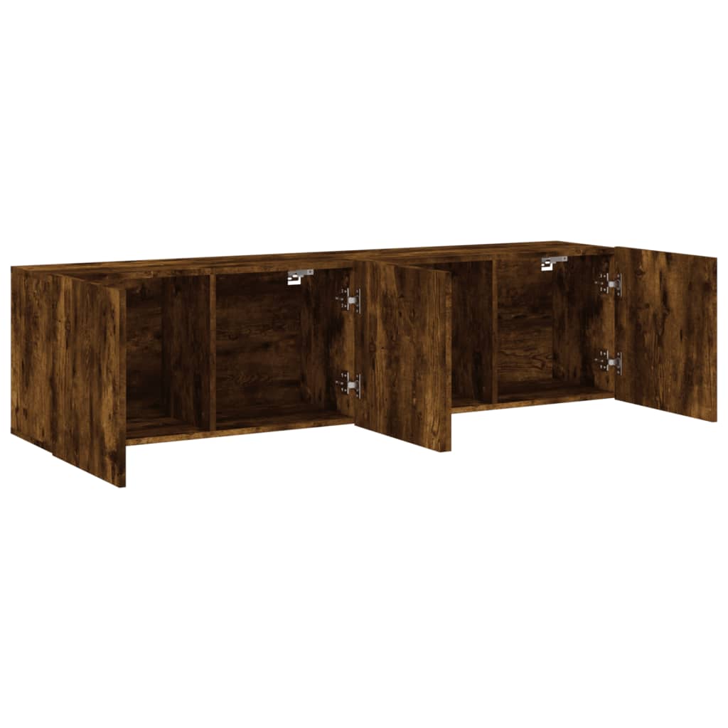 vidaXL TV Cabinets Wall-mounted 2 pcs Smoked Oak 80x30x41 cm