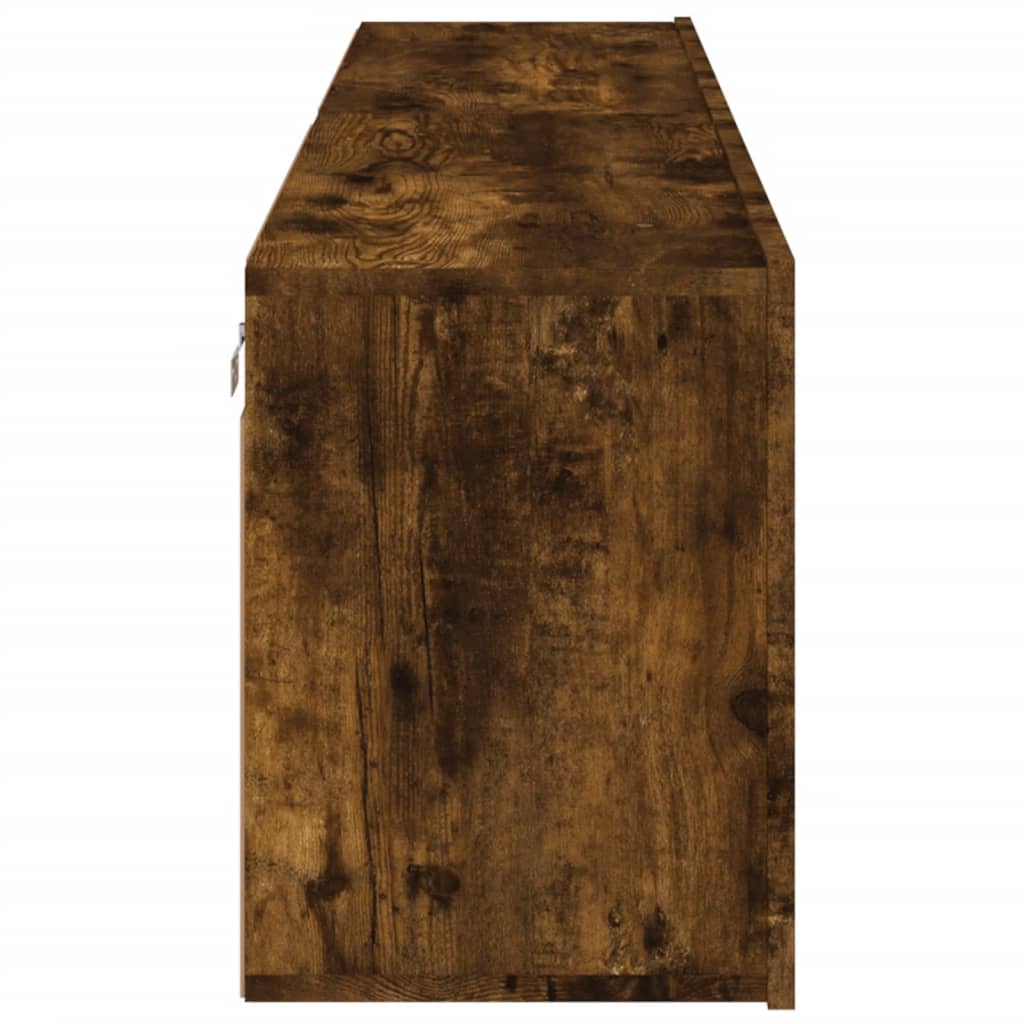 2 Piece Wall-mounted TV Cabinet Set Smoked Oak 80x30x41 cm