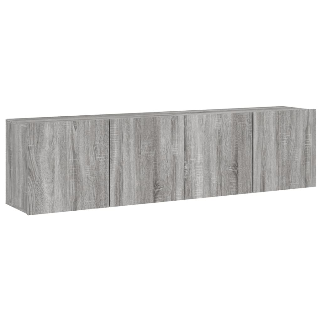 2 Piece Wall-mounted TV Cabinet Set Grey Sonoma 80x30x41 cm
