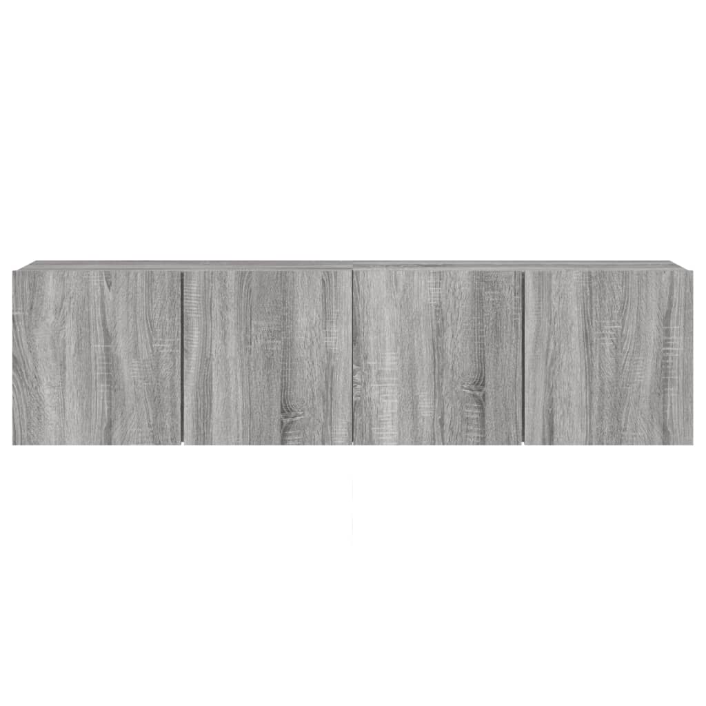 2 Piece Wall-mounted TV Cabinet Set Grey Sonoma 80x30x41 cm