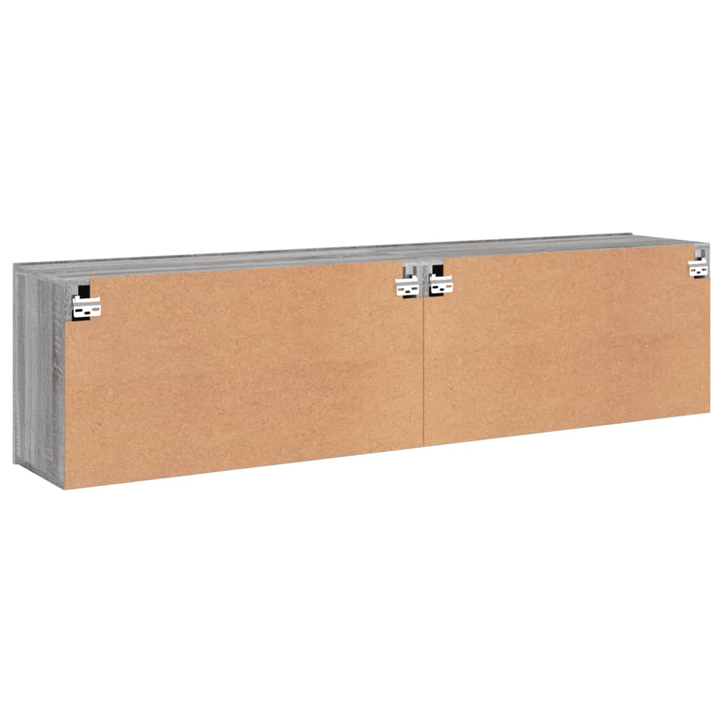 2 Piece Wall-mounted TV Cabinet Set Grey Sonoma 80x30x41 cm