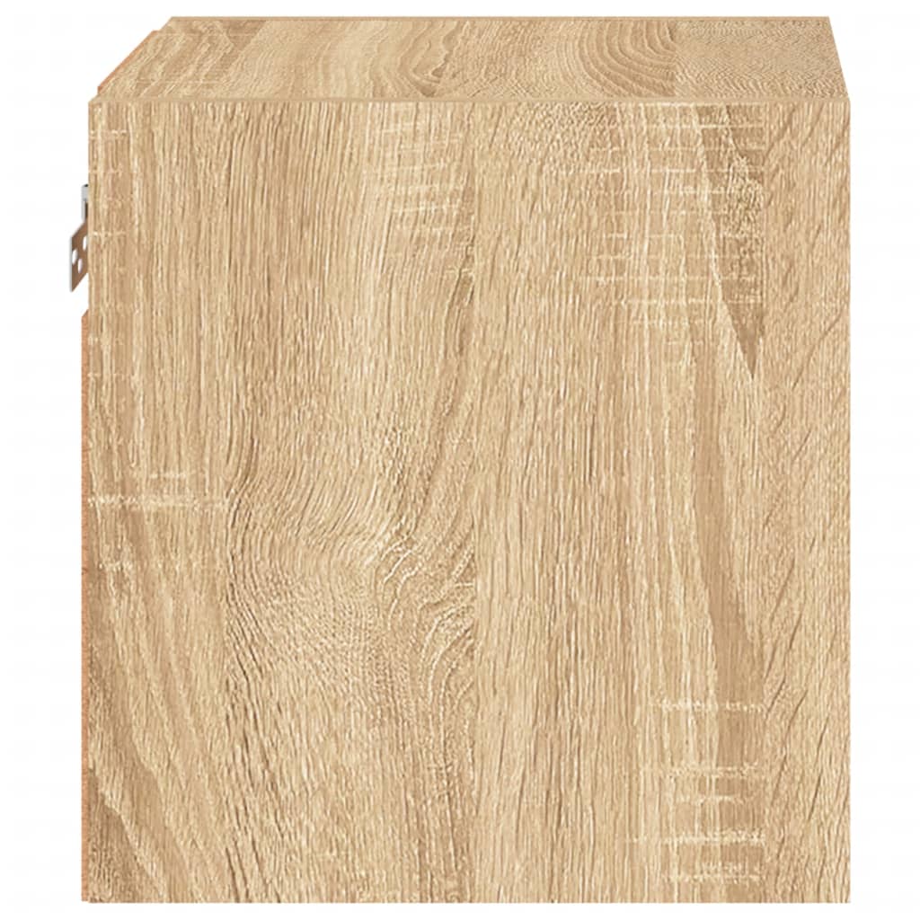 TV Wall Cabinets with LED Lights 2 pcs Sonoma Oak 30x28,5x30 cm