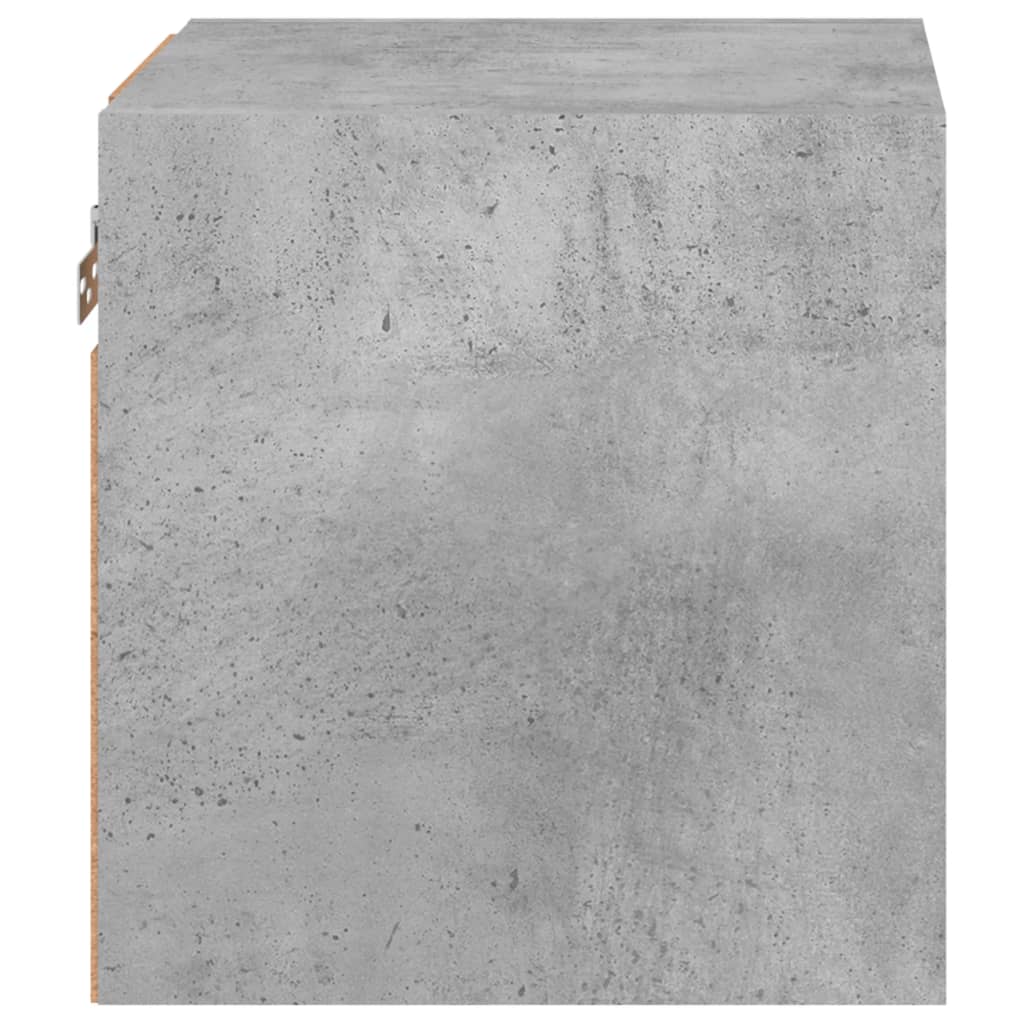 TV Wall Cabinet with LED Lights Concrete Grey 30x28,5x30 cm
