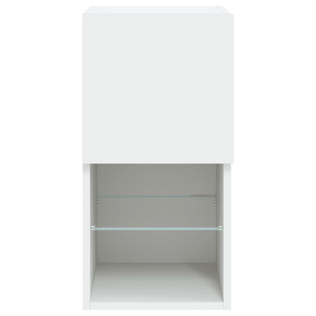 vidaXL TV Cabinet with LED Lights White 30.5x30x60 cm