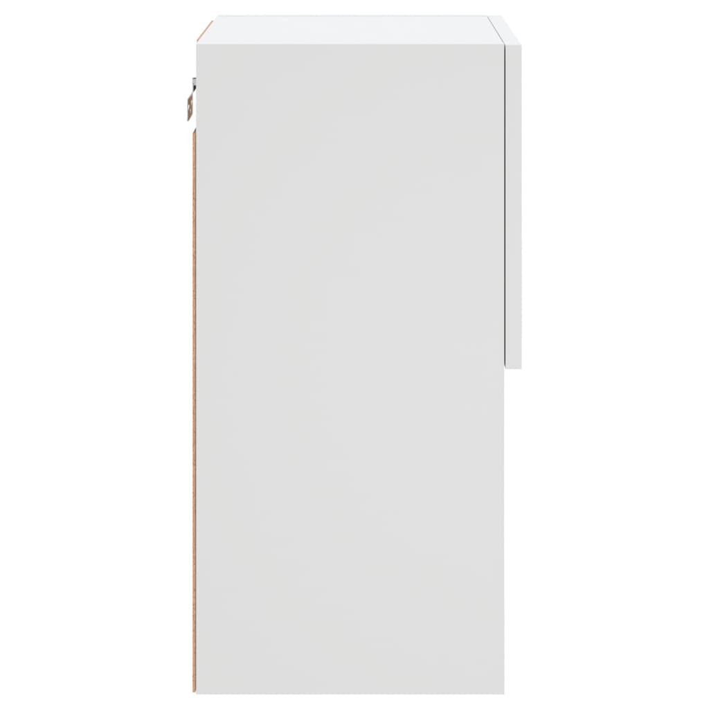 2 Piece TV Cabinet Set with LED Lights White 30,5x30x60 cm