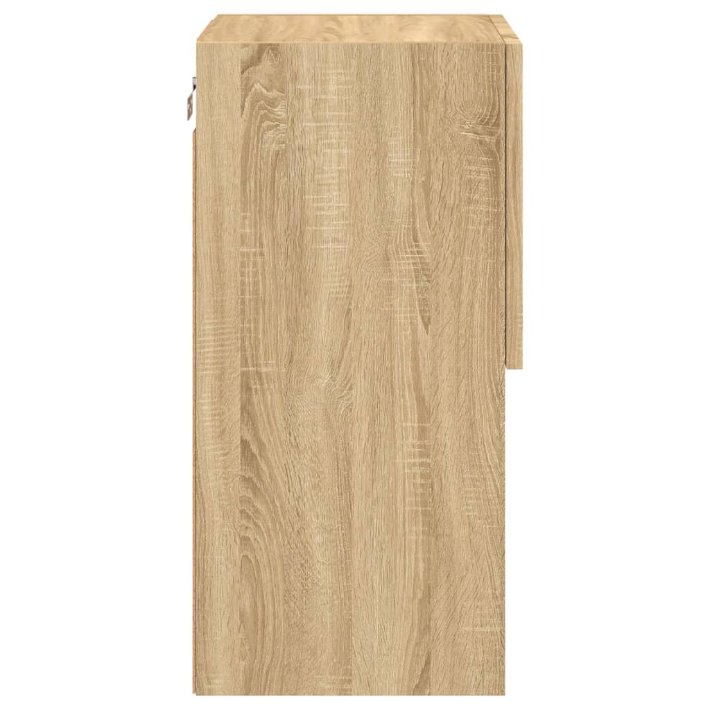 2 Piece TV Cabinet Set with LED Lights Sonoma Oak 30,5x30x60 cm